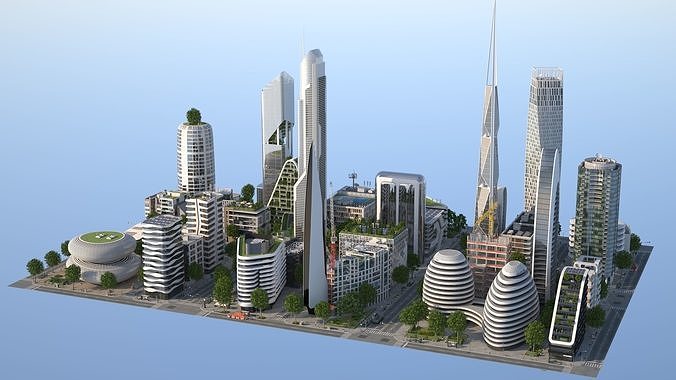 City LC Low-poly 3D model 5