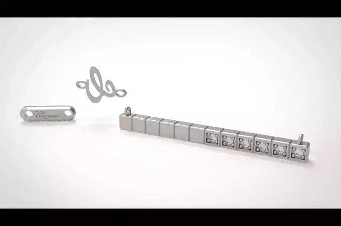 Model 243 Chopard New Necklace Ice Cube Diamond Chain Piece