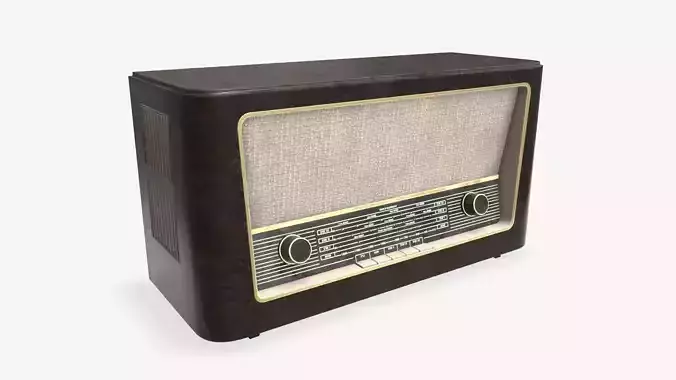 Vintage radio receiver 02 3D model