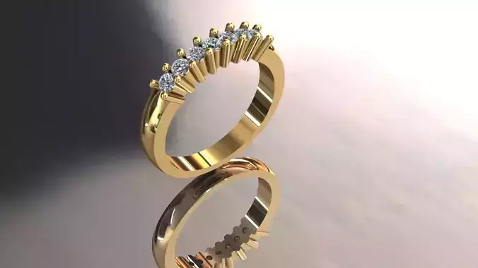 Fancy Woman Diamond Ring 3D print model