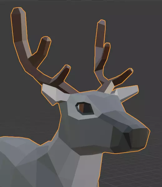 Rudolph the Reindeer Low-poly 3D model