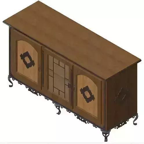 Dumbwaiter wood and steel 3D model