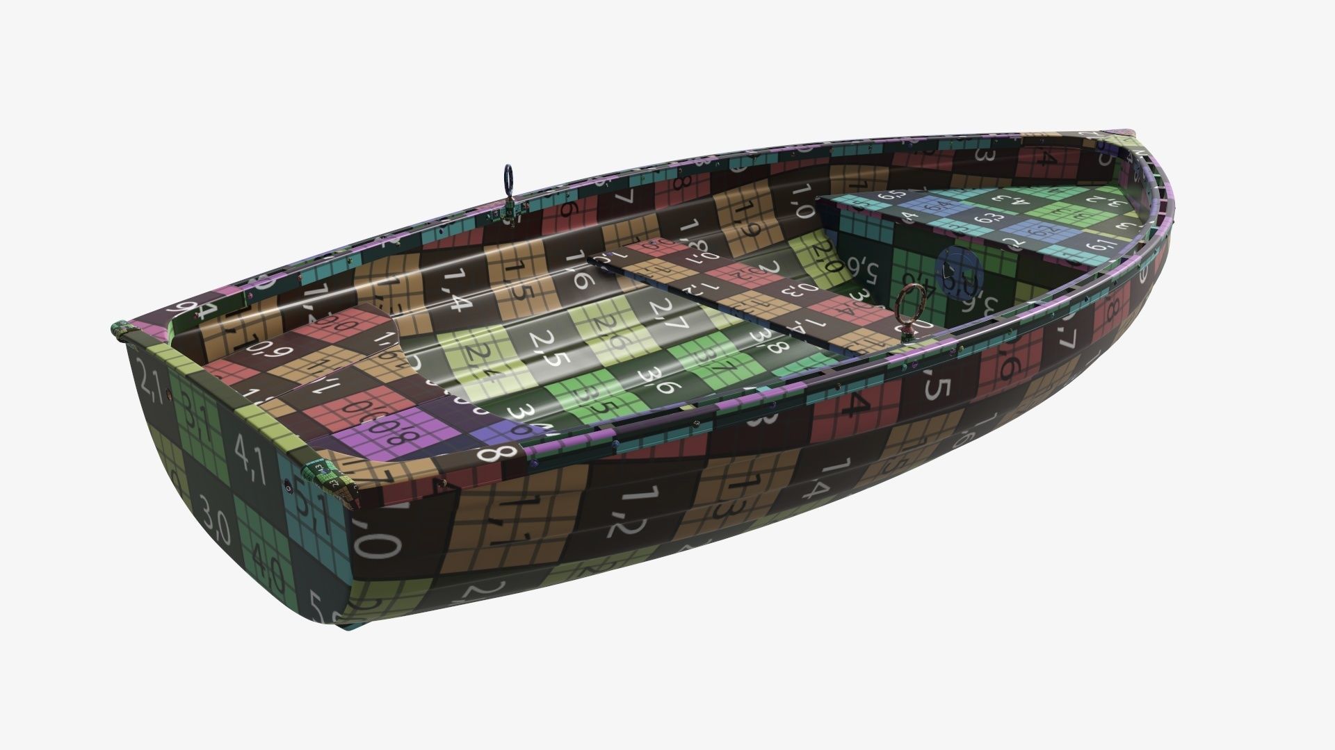 Traditional rowing boat 03 v2 3D model_22