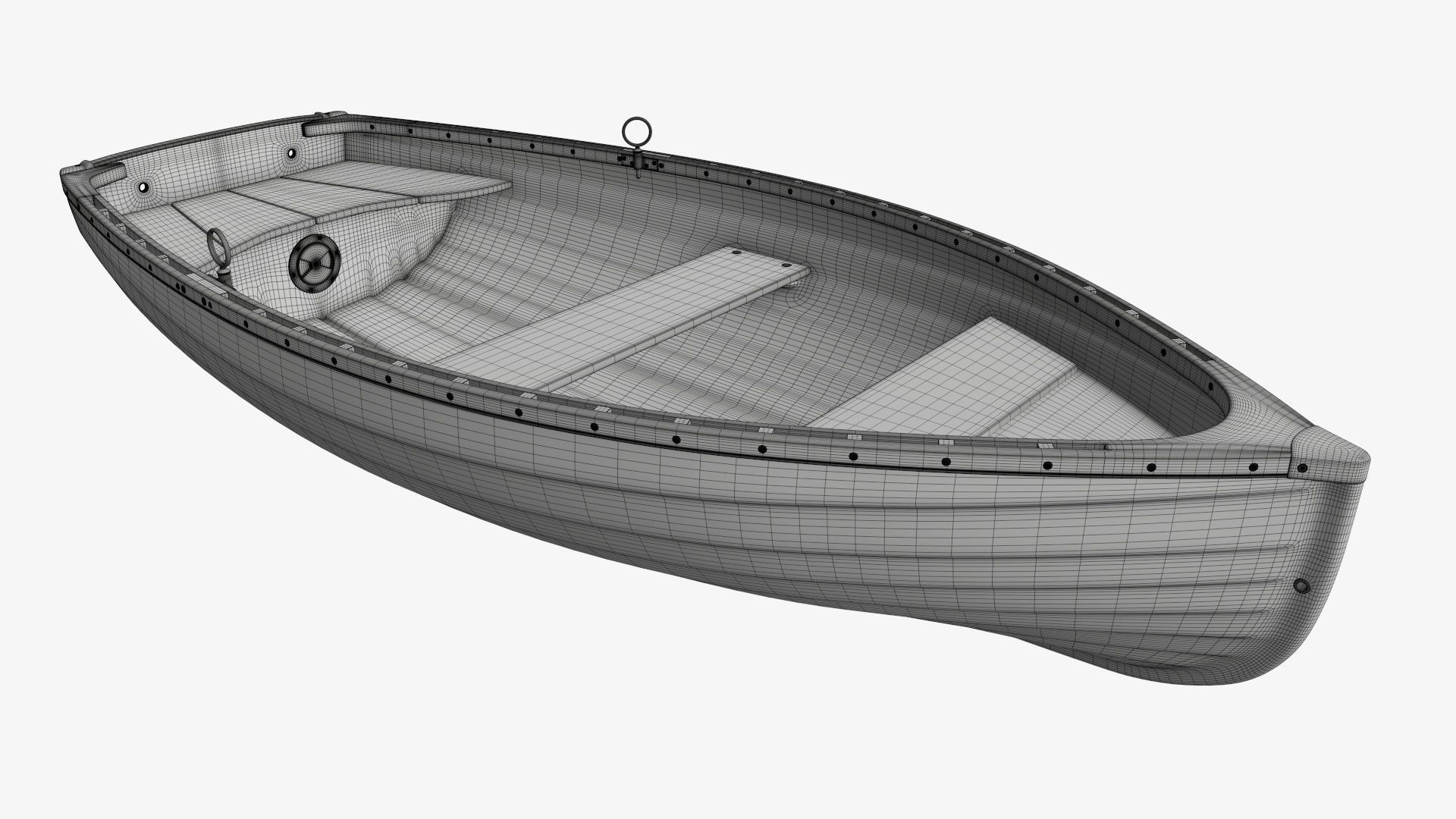 Traditional rowing boat 03 v2 3D model_9