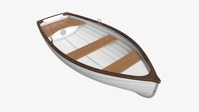 Traditional rowing boat 03 v2 3D model