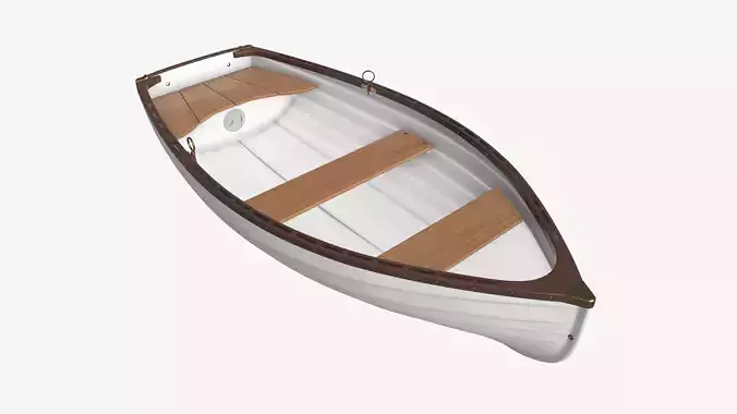 Traditional rowing boat 03 v2 3D model