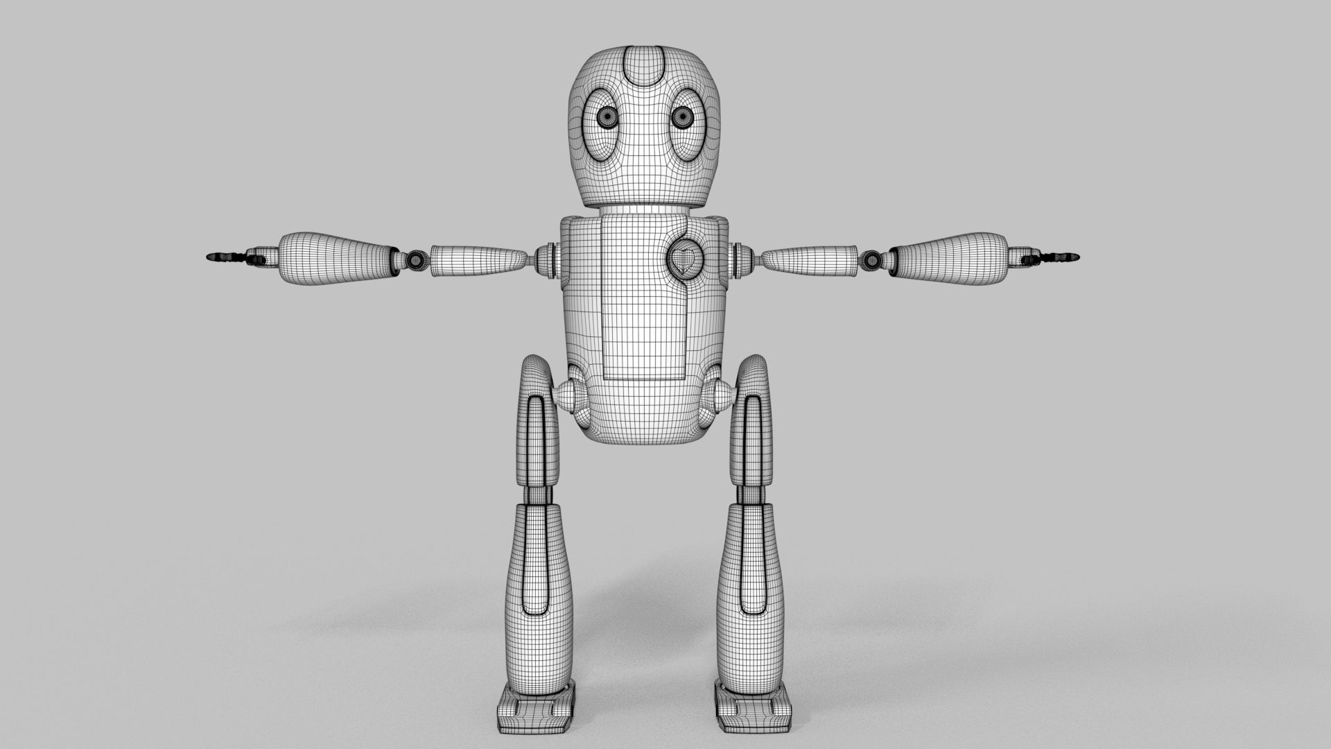 Robot 3D model Rigged Free 3D model_6