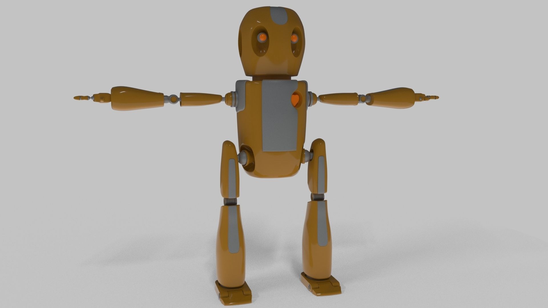 Robot 3D model Rigged Free 3D model_0