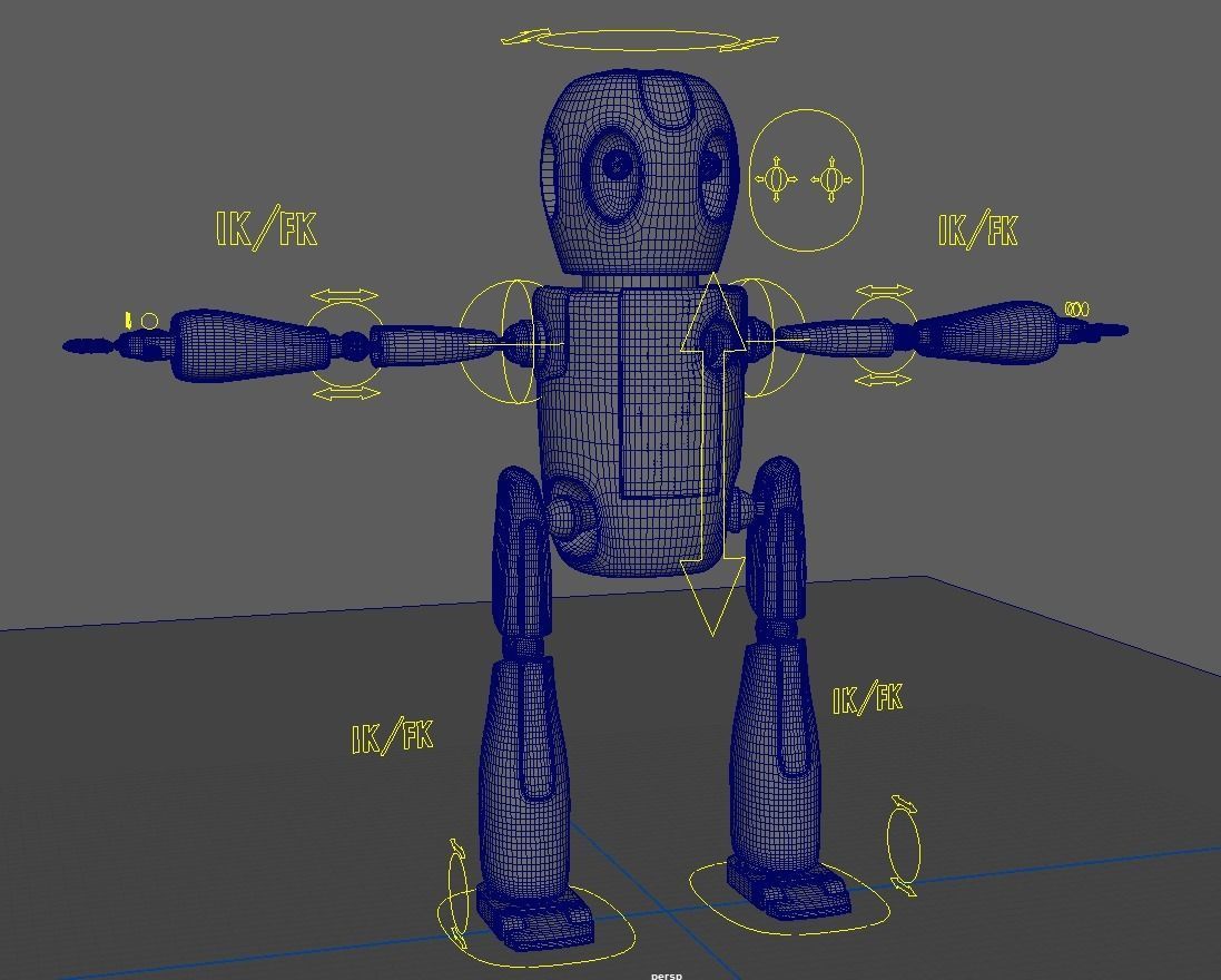 Robot 3D model Rigged Free 3D model_10