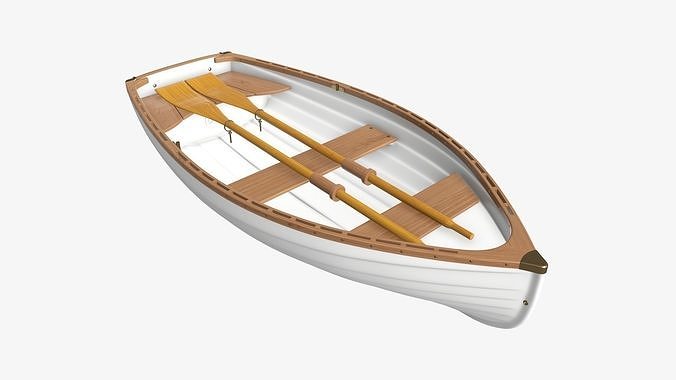 Traditional rowing boat 03 v1 3D model