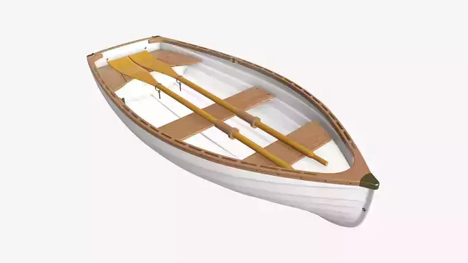 Traditional rowing boat 03 v1 3D model