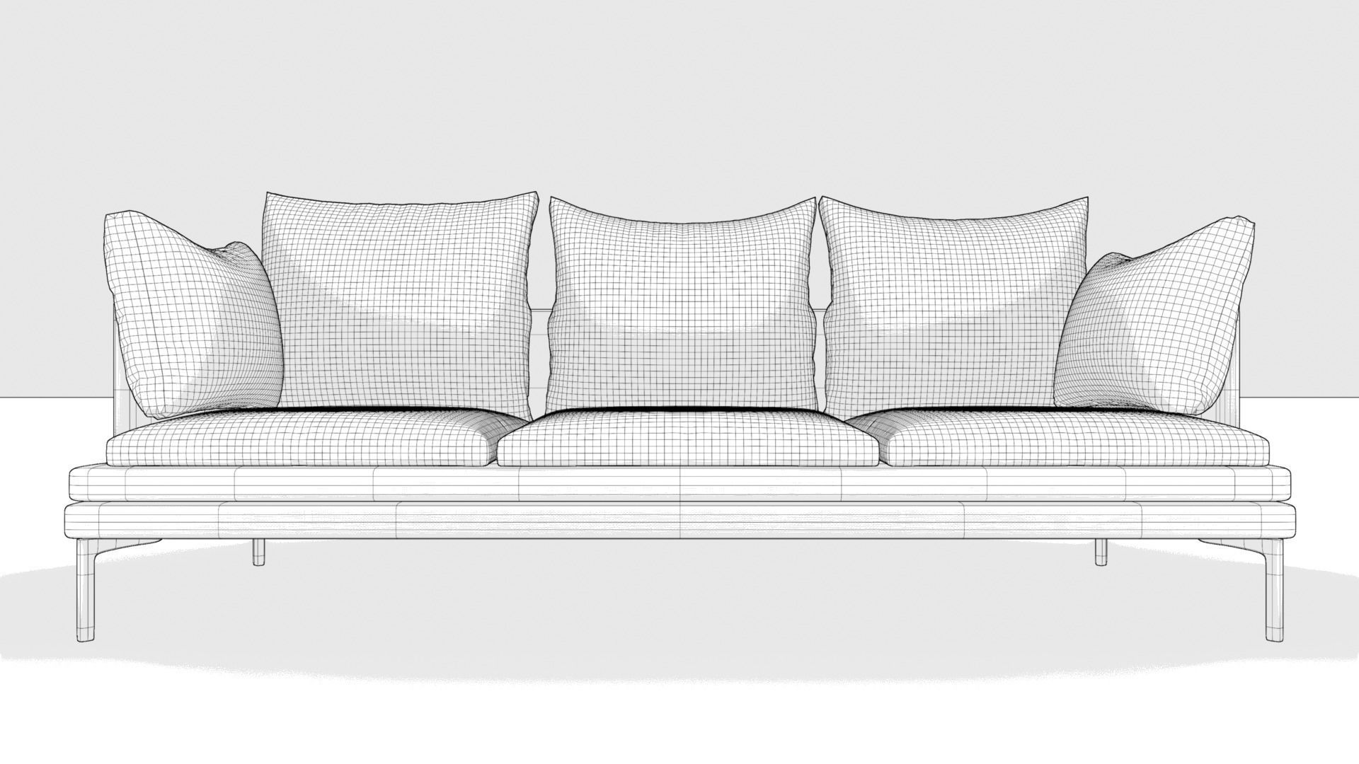Couch Williams 302 Free 3D model_12