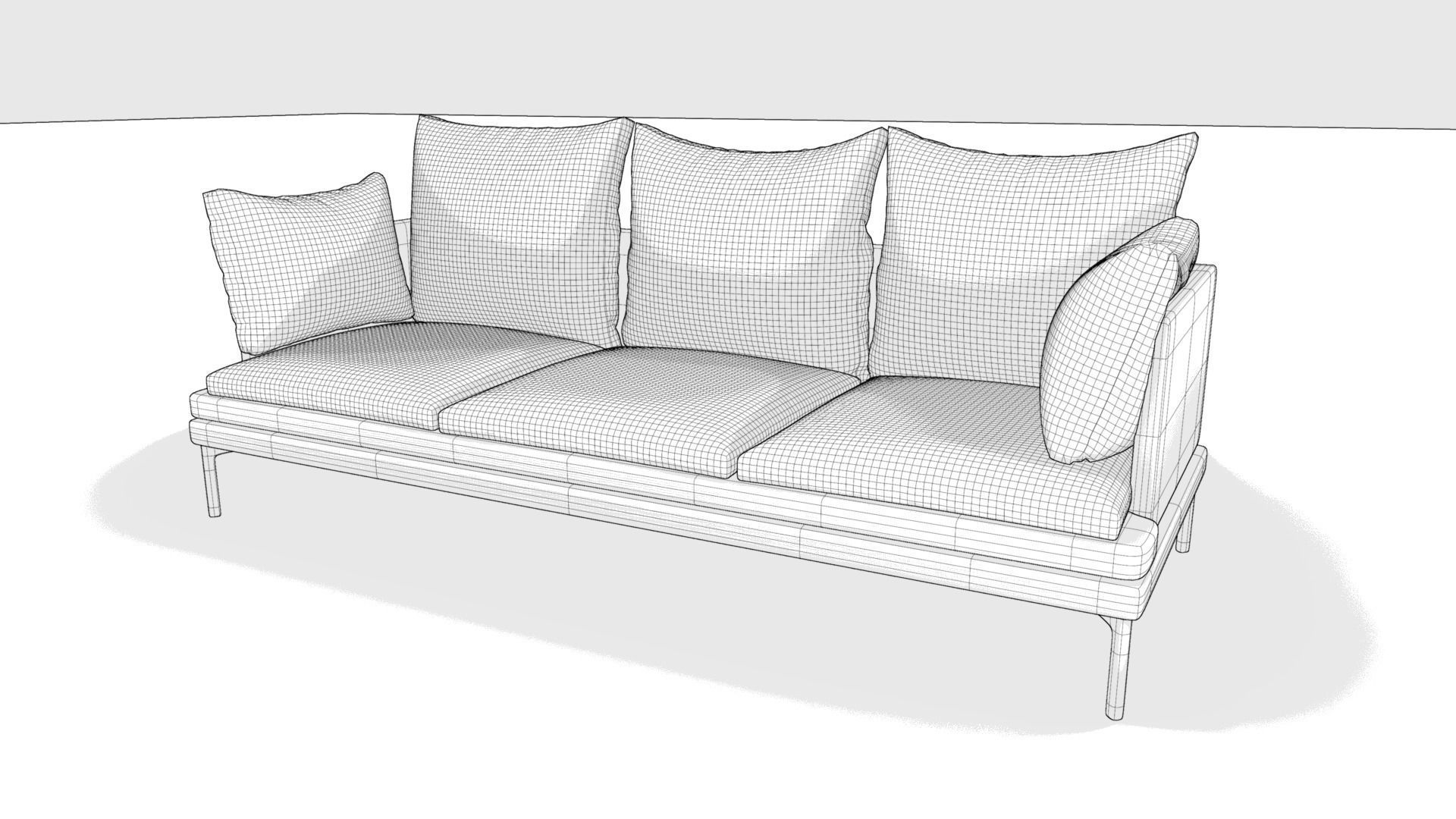 Couch Williams 302 Free 3D model_14