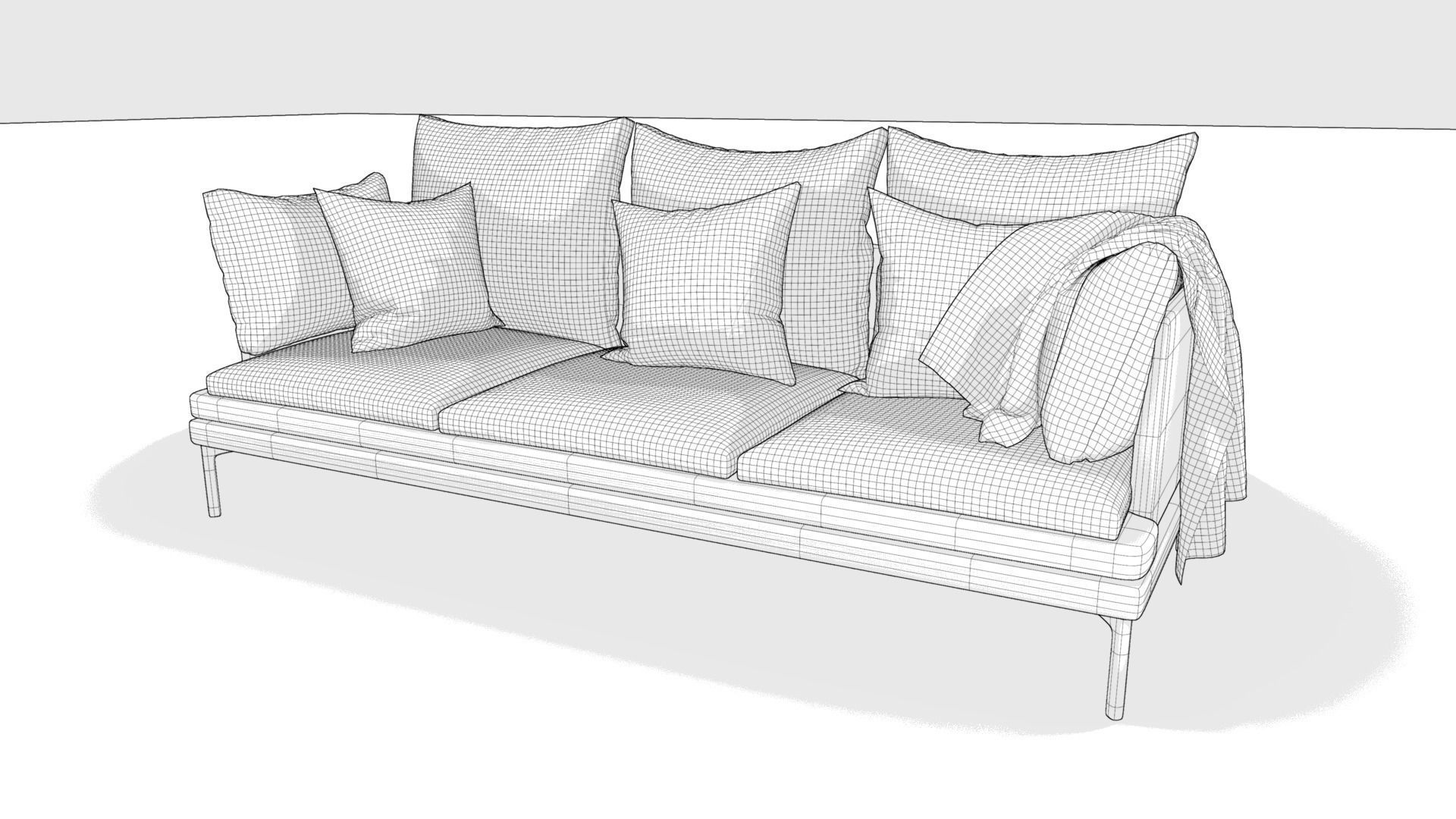 Couch Williams 302 Free 3D model_16