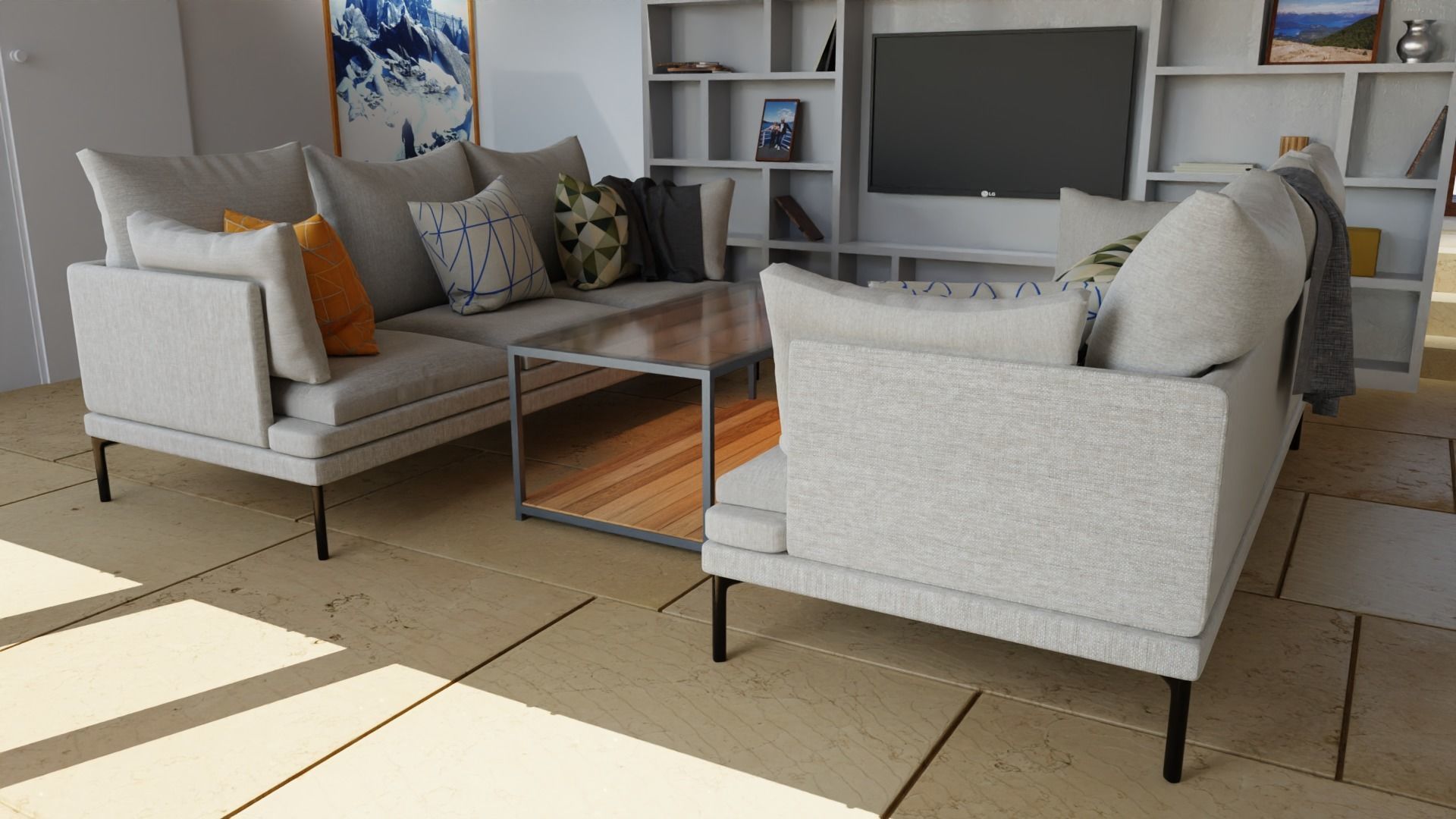 Couch Williams 302 Free 3D model_1