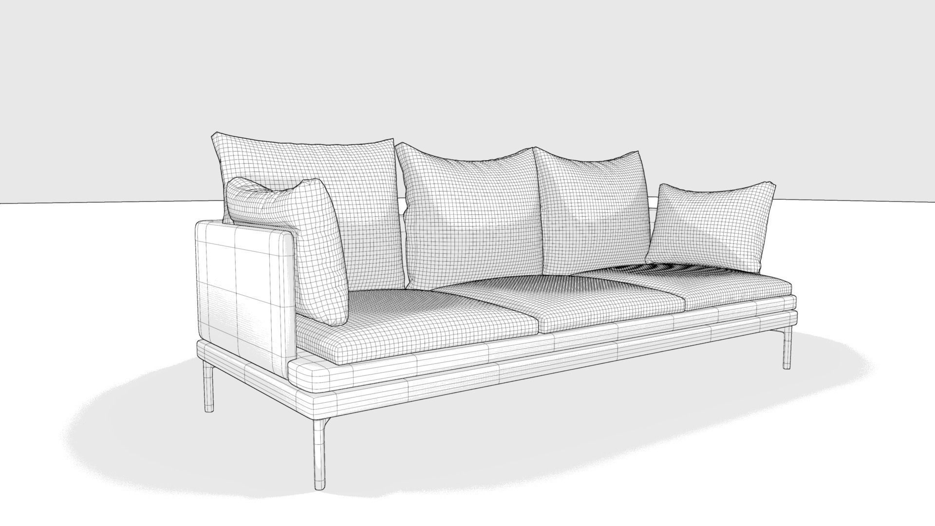 Couch Williams 302 Free 3D model_13