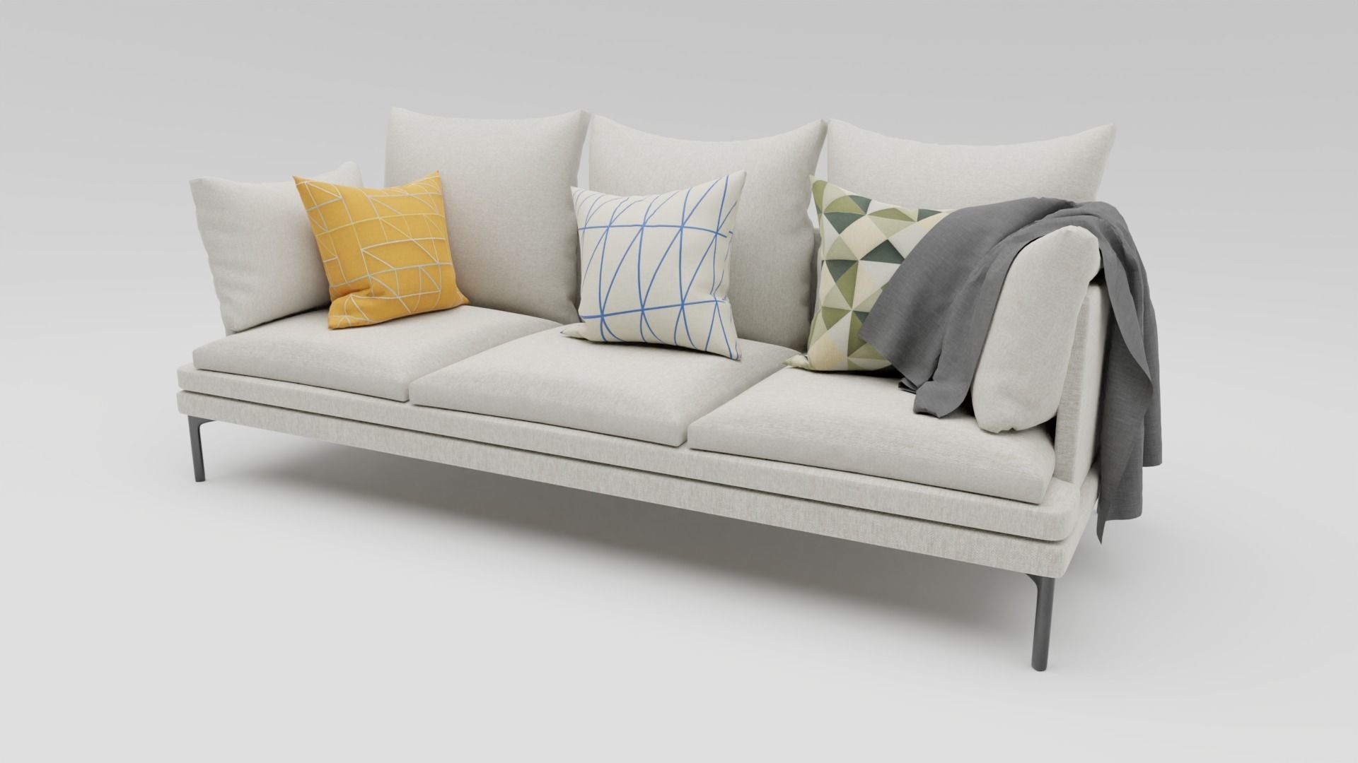 Couch Williams 302 Free 3D model_9