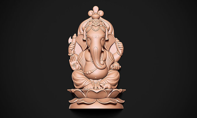 Lord Ganesha Bas Relief 3D print model