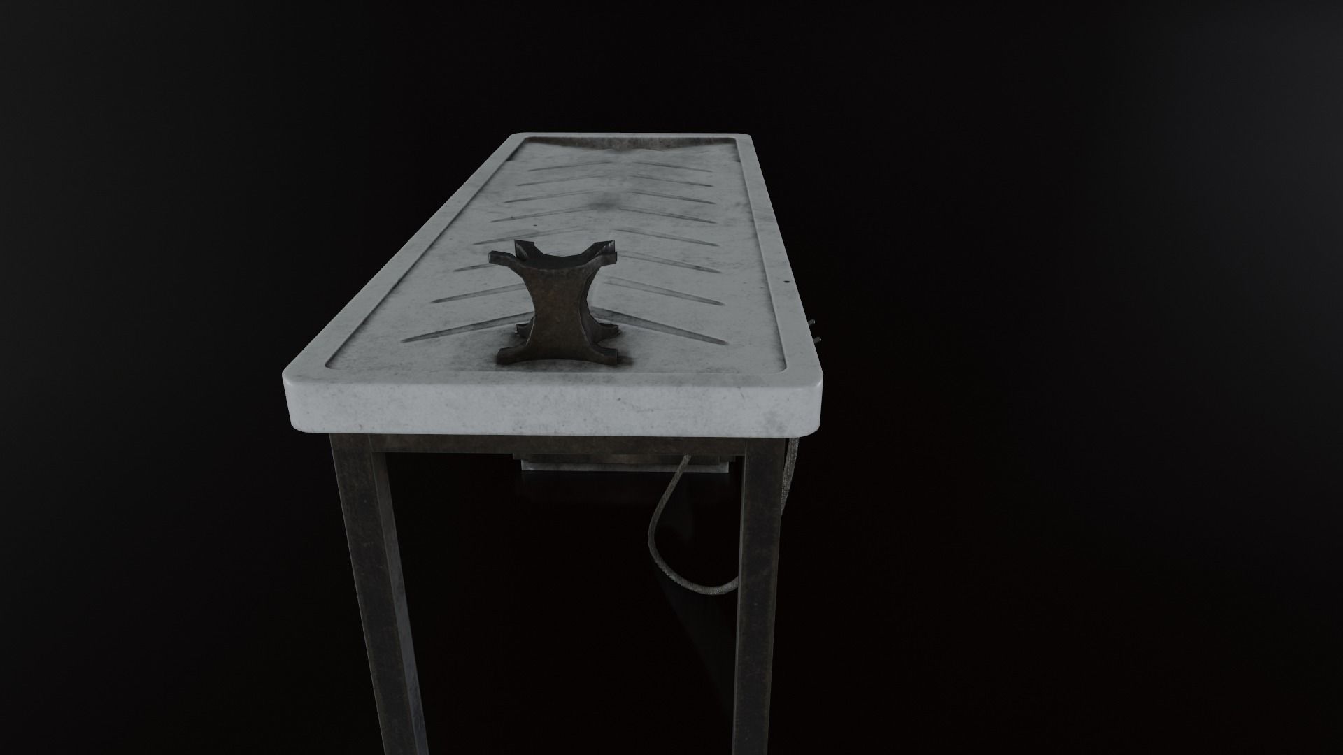 Vintage Autopsy Table Low-poly 3D model_22