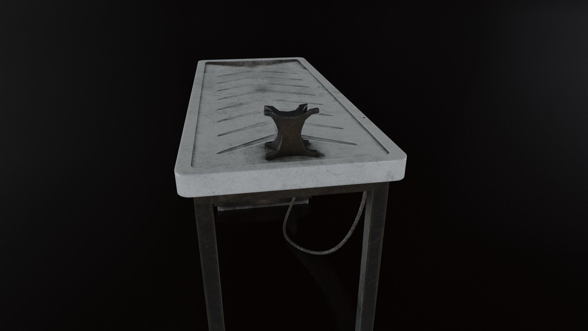 Vintage Autopsy Table Low-poly 3D model_21