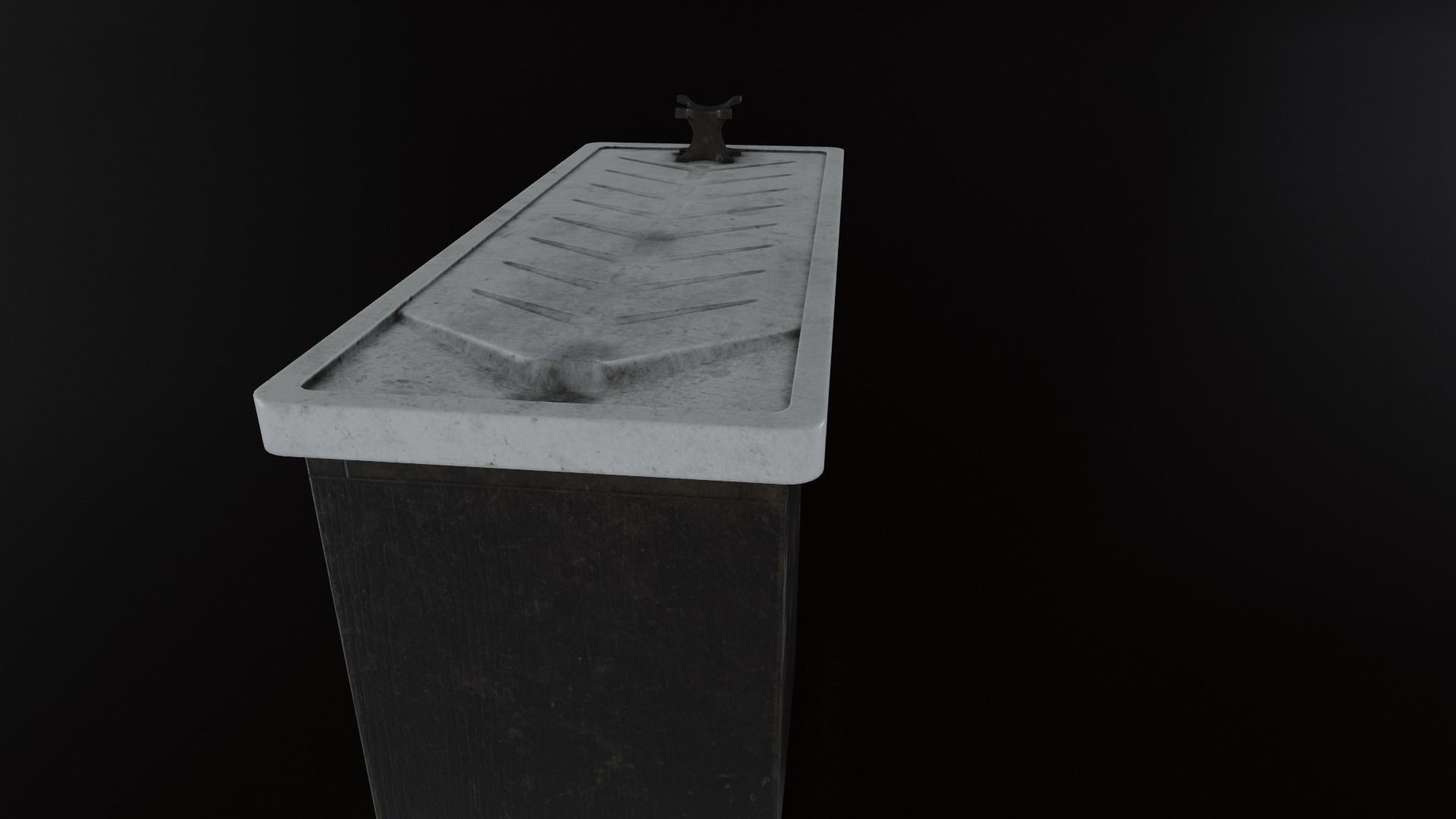 Vintage Autopsy Table Low-poly 3D model_6