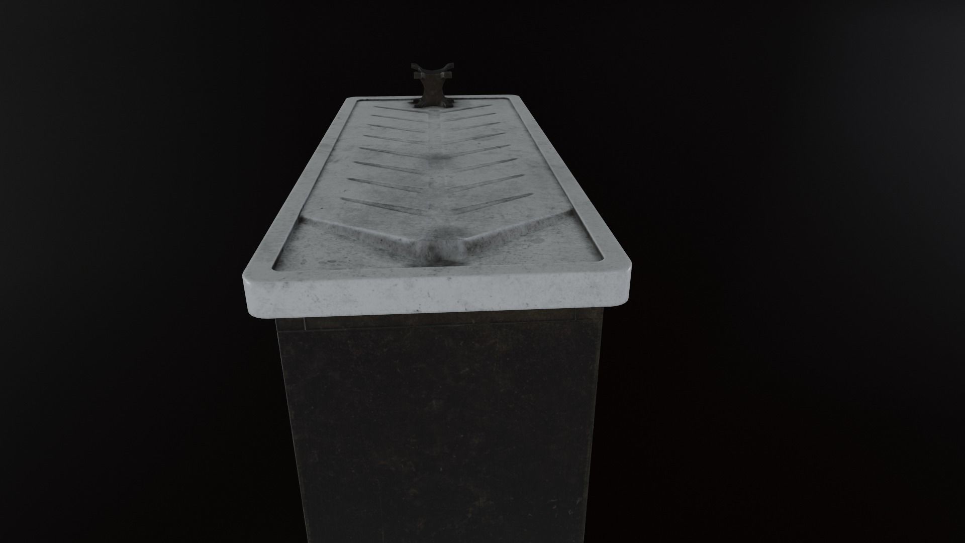 Vintage Autopsy Table Low-poly 3D model_5