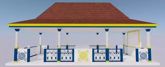 GAZEBO INDONESIA 3D model