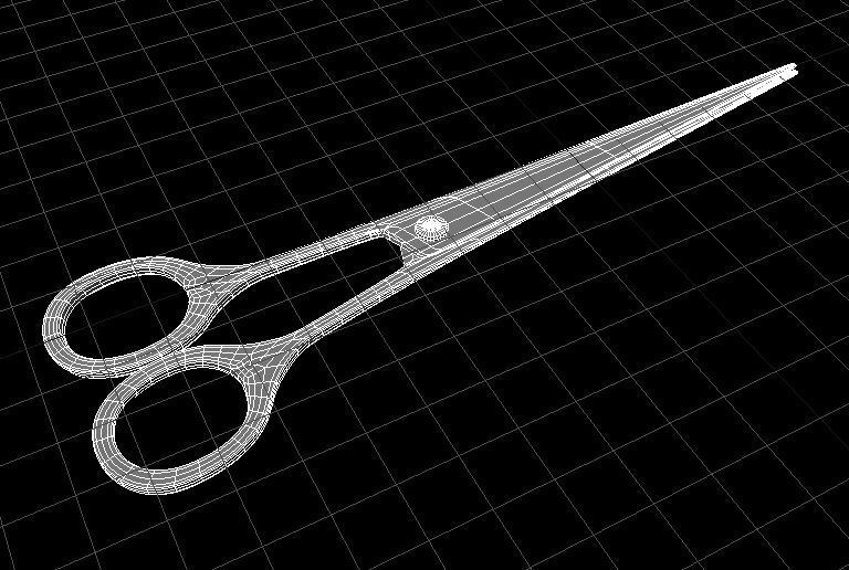 Surgical Scissors 3D Model Low-poly 3D model_13