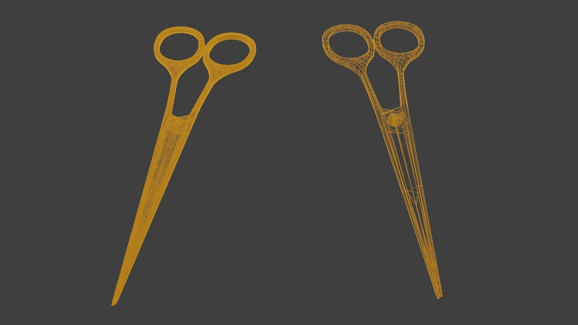Surgical Scissors 3D Model Low-poly 3D model_10