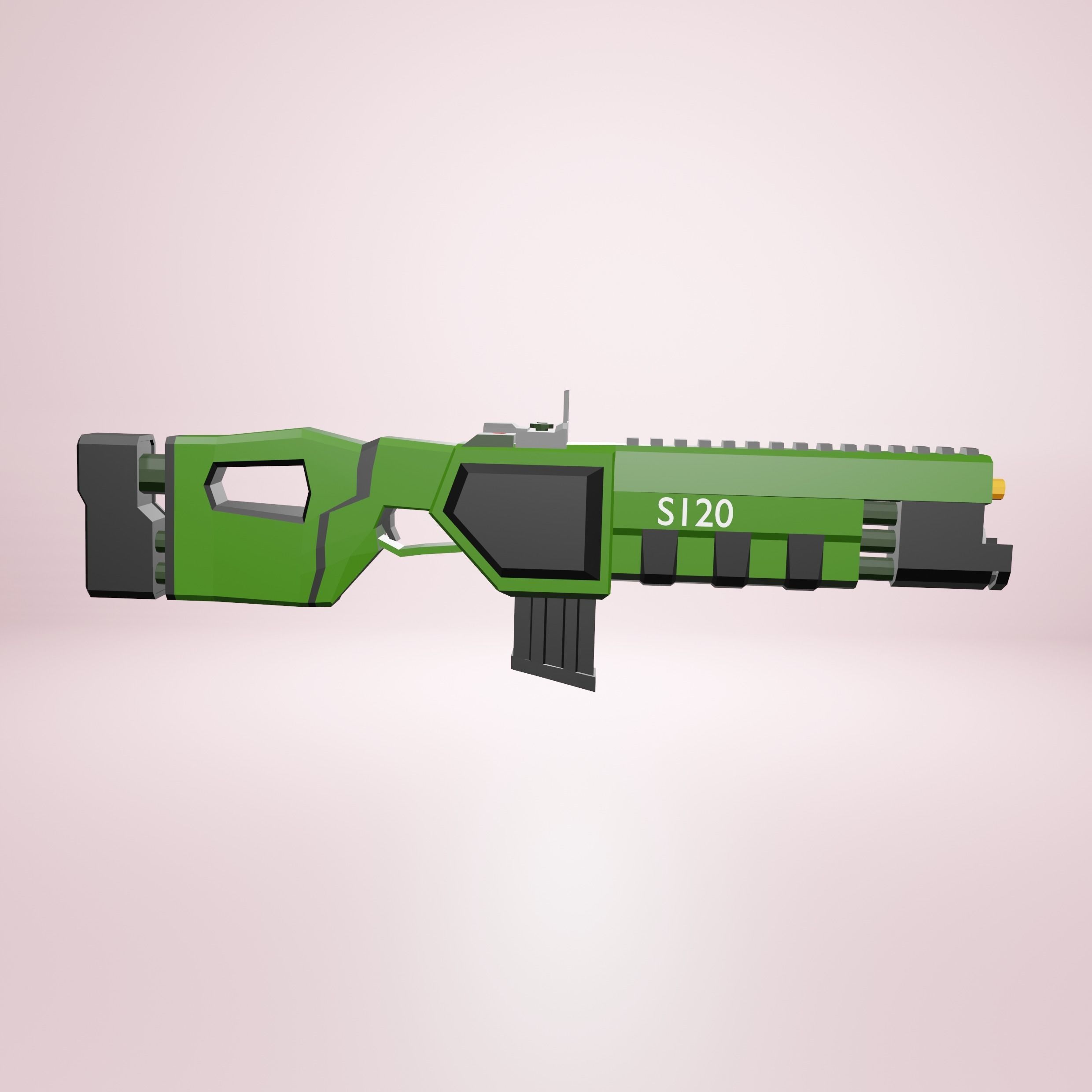 Military character Low-poly 3D model_11