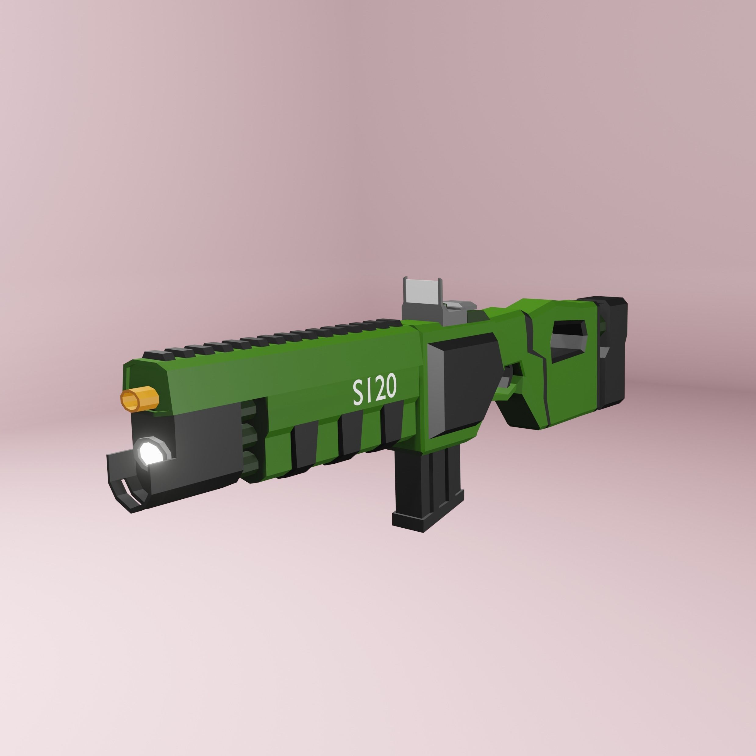 Military character Low-poly 3D model_13