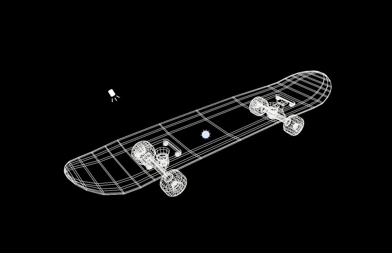 Skateboard - Gest Low-poly 3D model_9