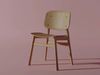 Realistic Wood Ergonomic Chair Free low-poly 3D model_1