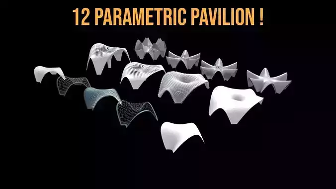 12 Parametric Stylized Pavilion Pack
