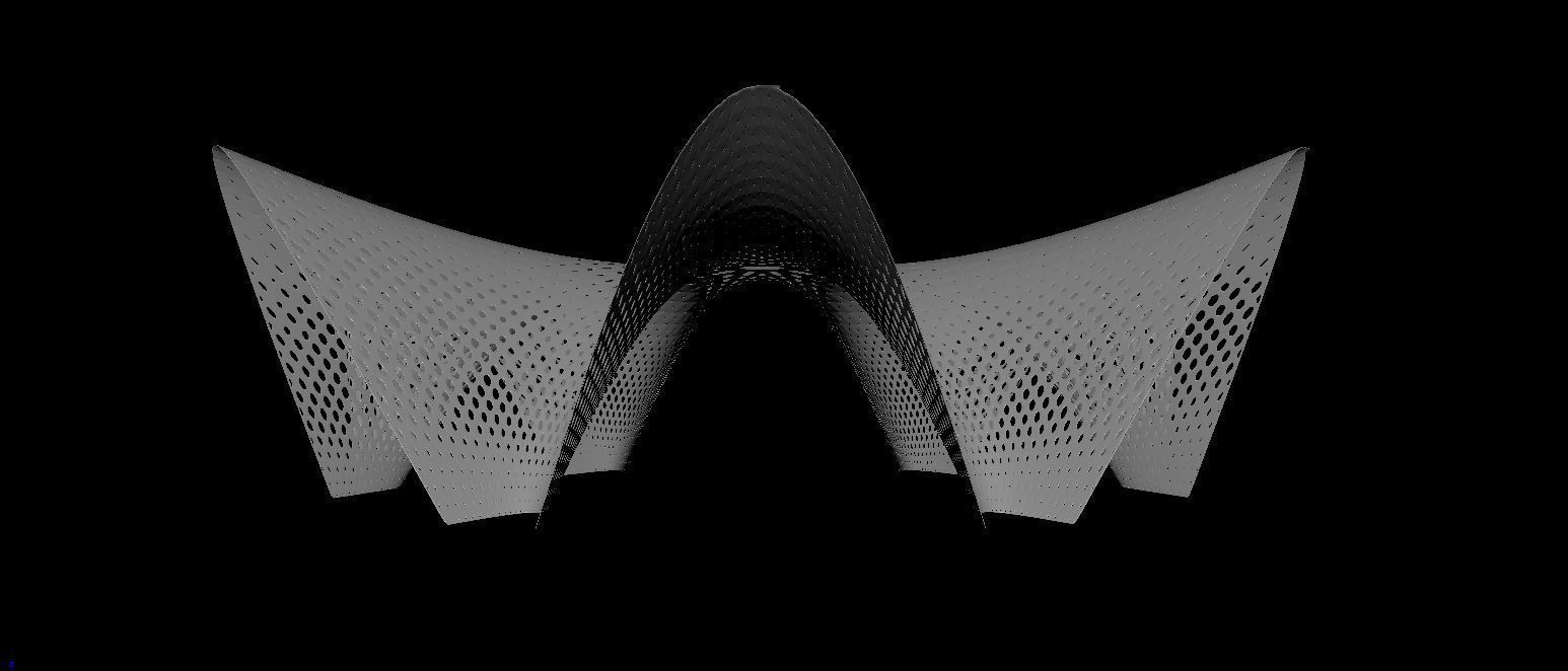 12 Parametric Stylized Pavilion Pack Low-poly 3D model_6