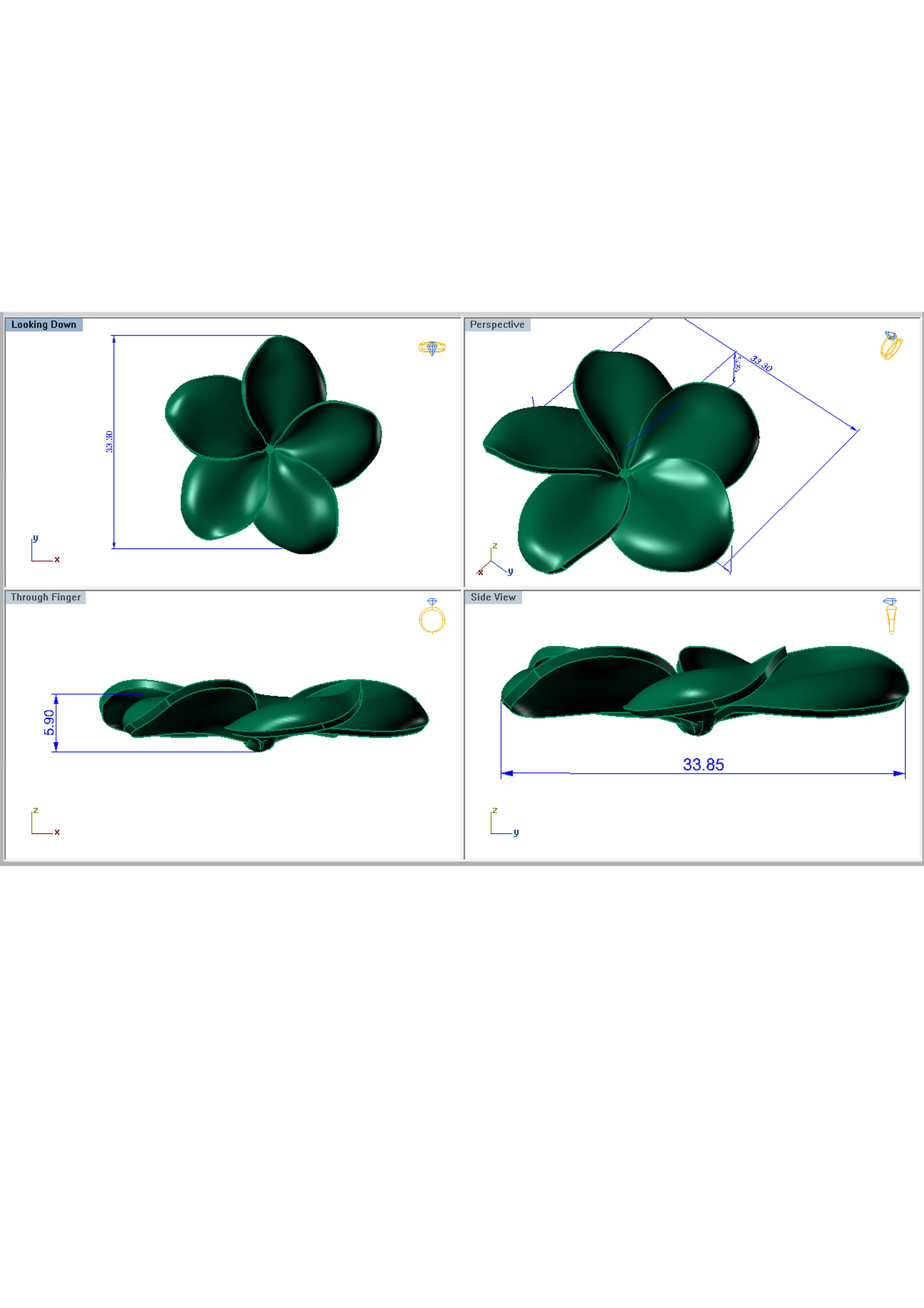 3DM Flower F002 3D print model_2
