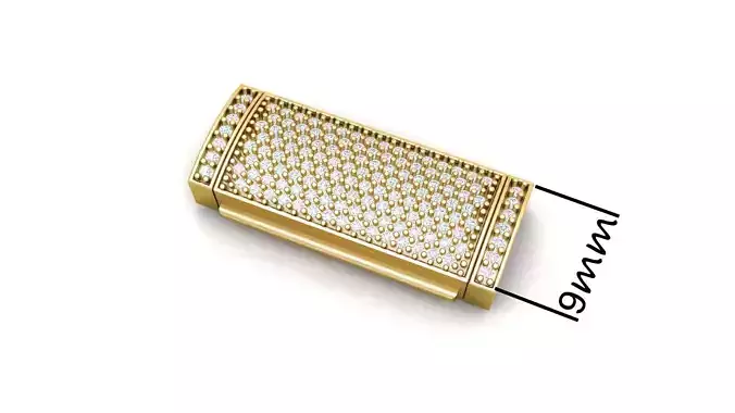 9 mm Diamond Lock Box for Jewelry 3D print model