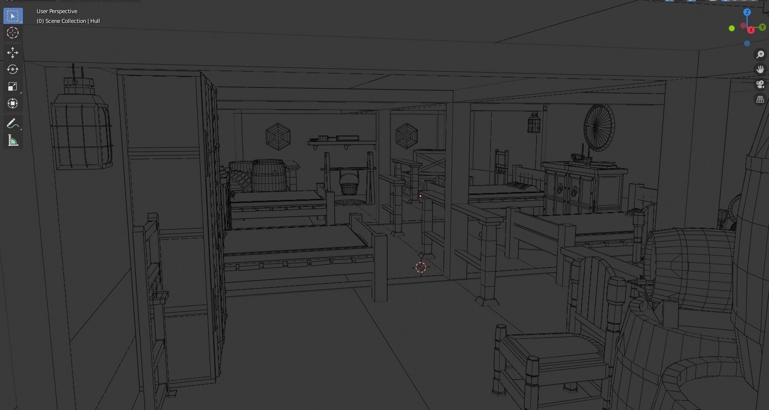 GameReady Medieval Ship With Interiors Low-poly 3D model_32