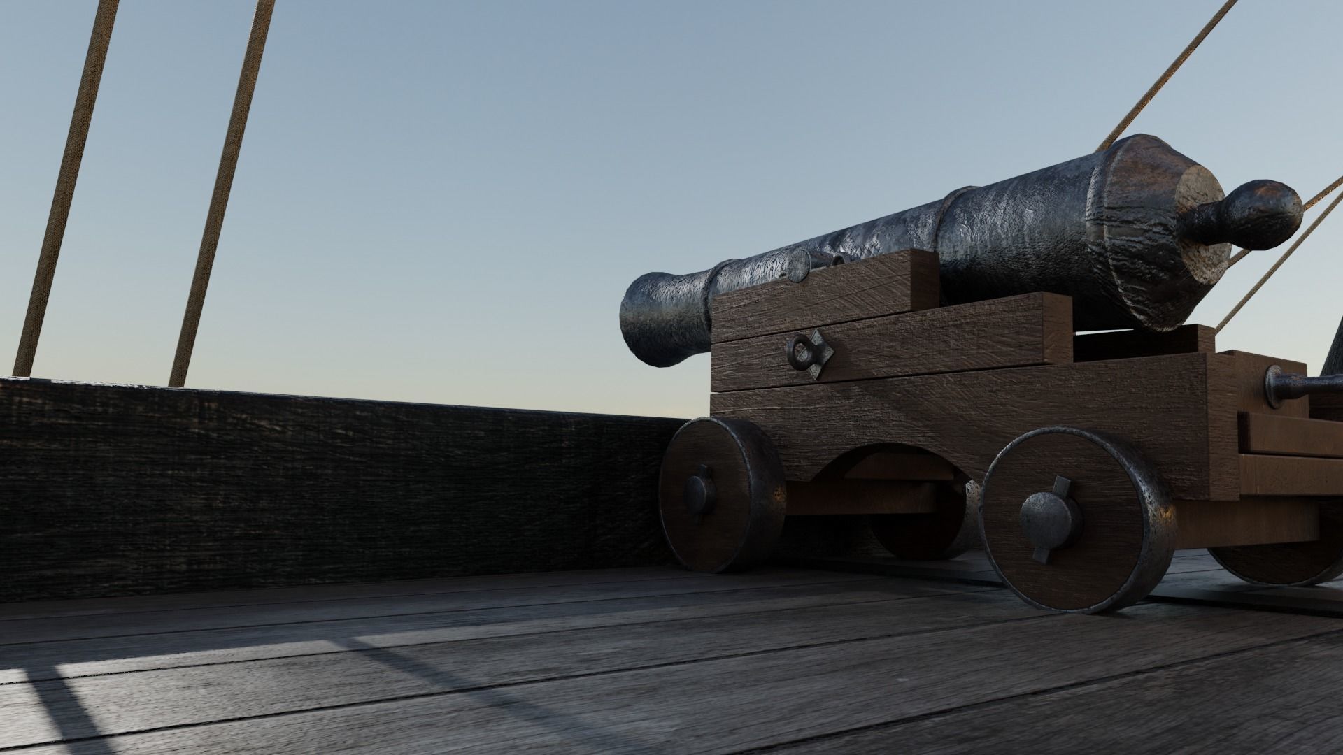 GameReady Medieval Ship With Interiors Low-poly 3D model_25