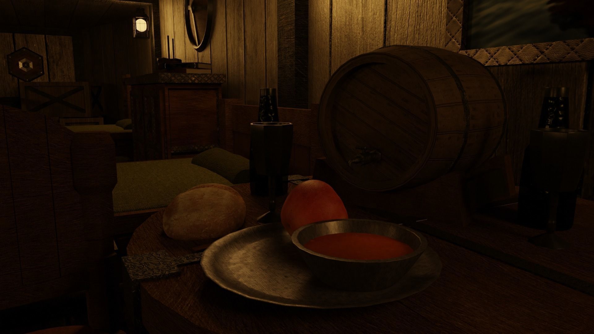 GameReady Medieval Ship With Interiors Low-poly 3D model_12