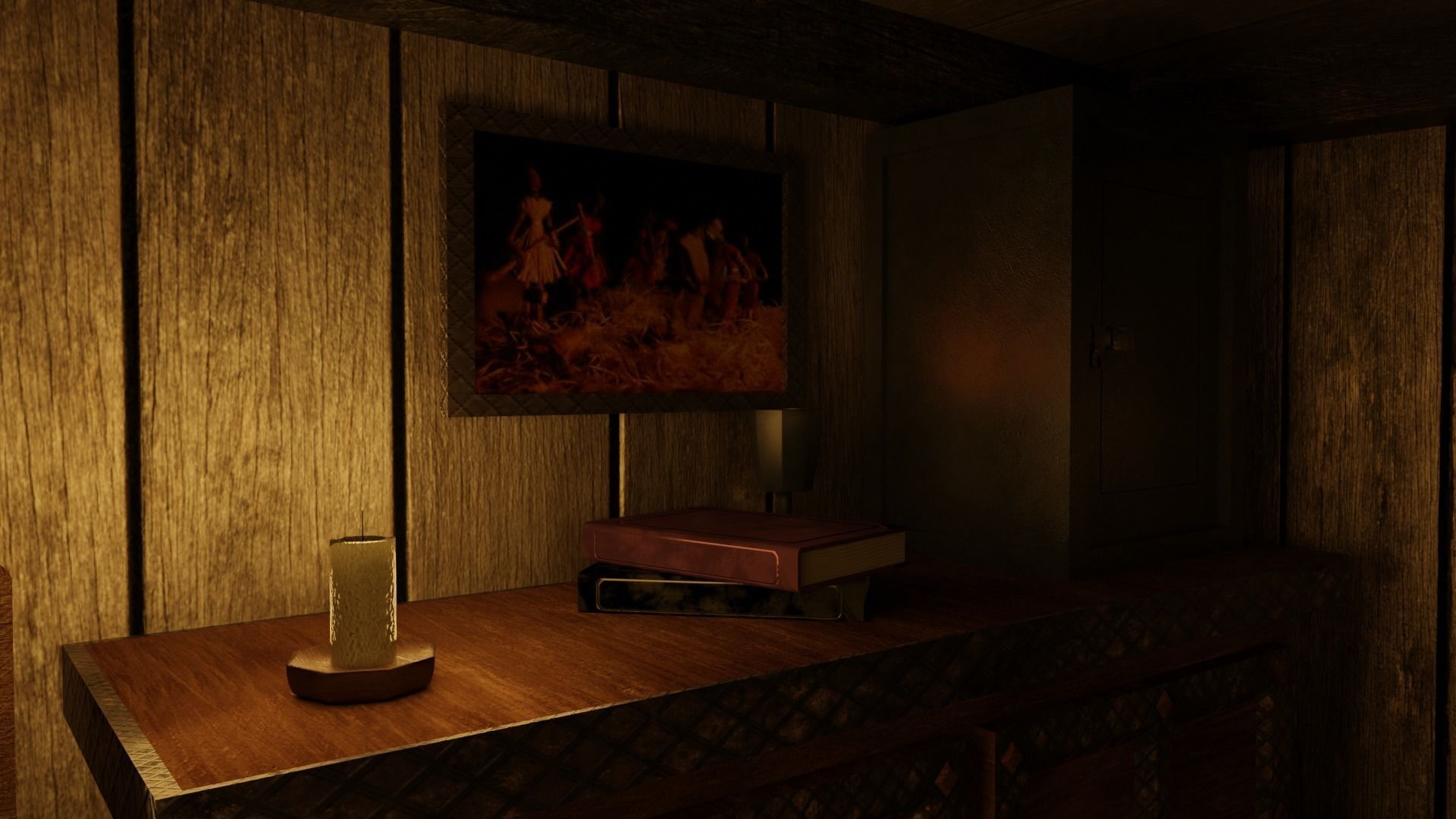 GameReady Medieval Ship With Interiors Low-poly 3D model_9