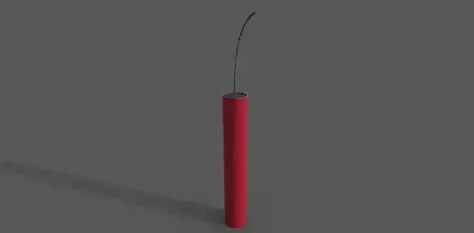 Dynamite Low-poly 3D model stick