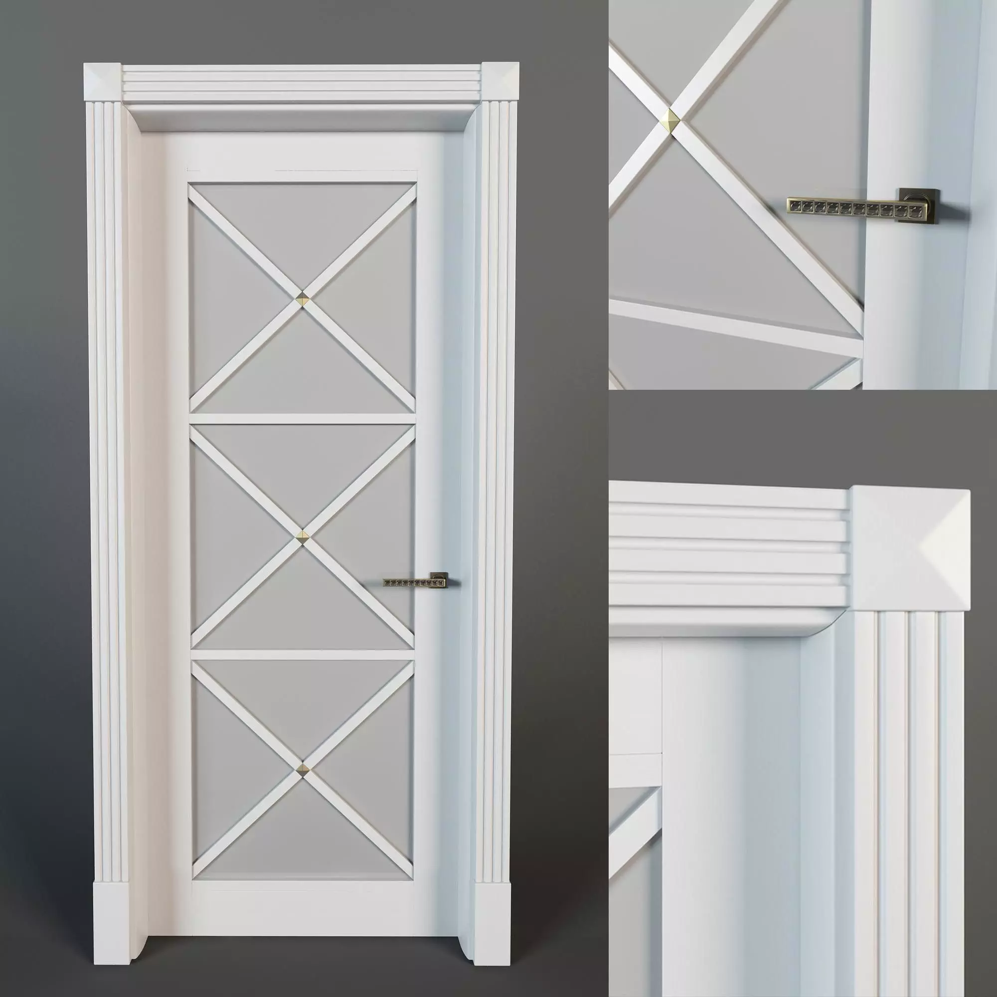 White Door 3D model_0