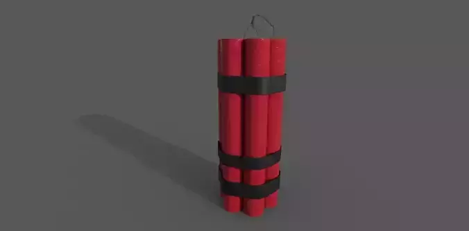 Dynamite Explosive Pack Low-poly 3D model