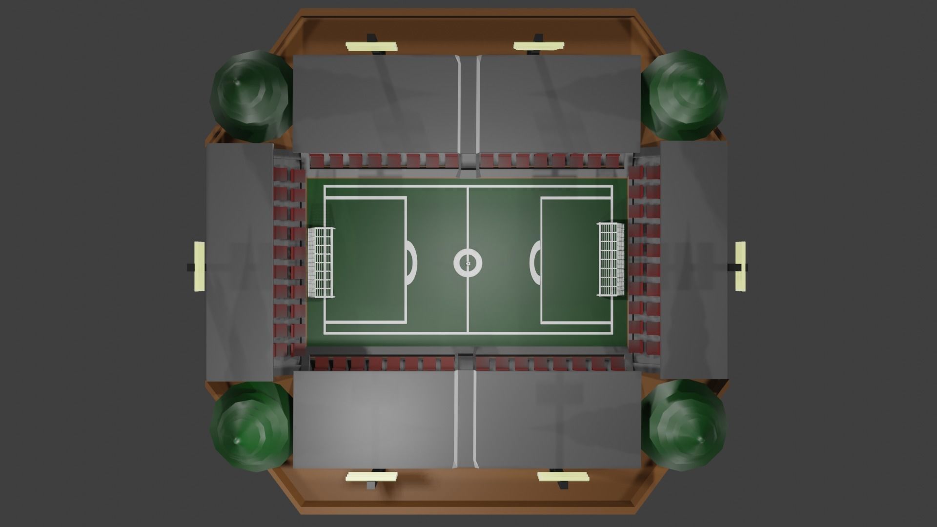 Low Polygon 3D Stadium Low-poly 3D model_2