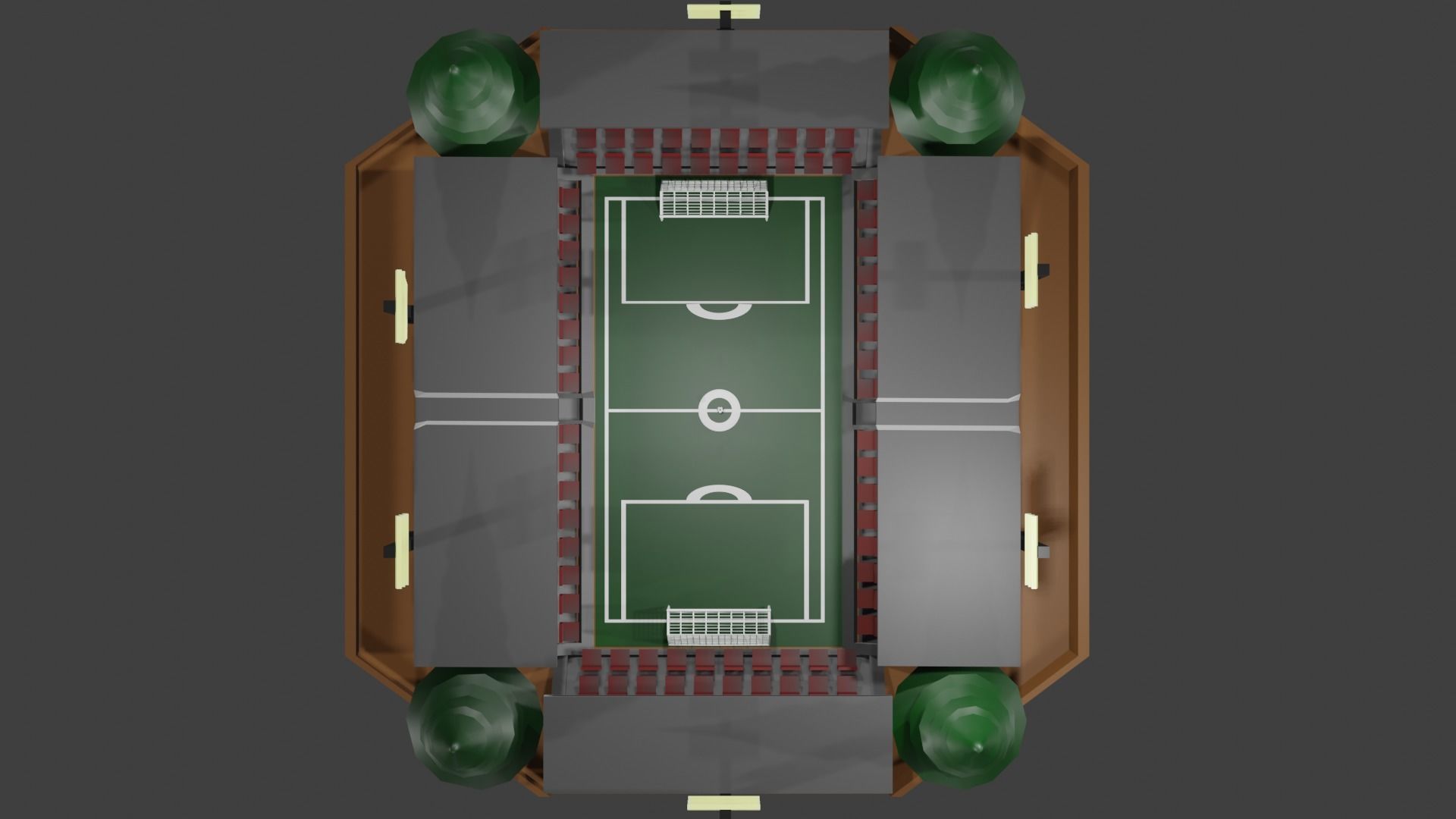 Low Polygon 3D Stadium Low-poly 3D model_1