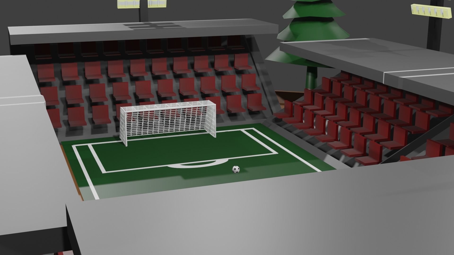 Low Polygon 3D Stadium Low-poly 3D model_13