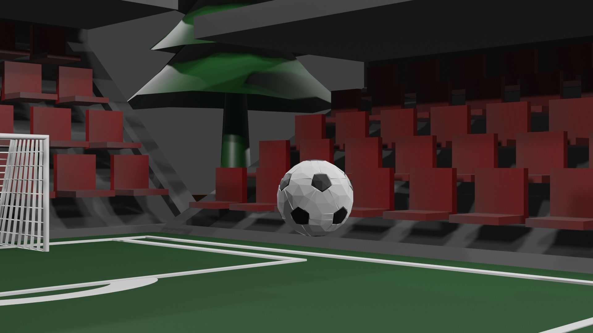 Low Polygon 3D Stadium Low-poly 3D model_4