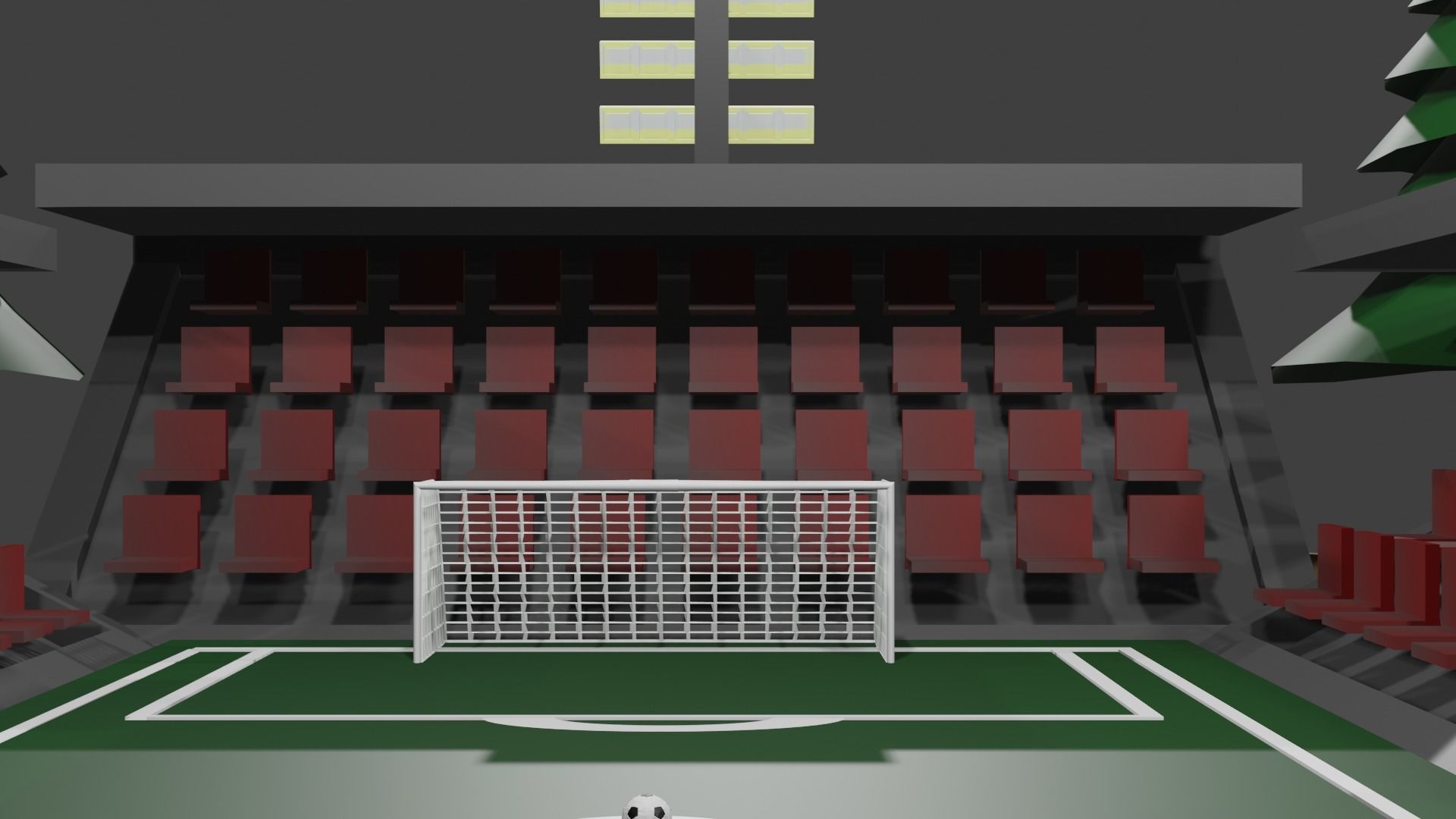 Low Polygon 3D Stadium Low-poly 3D model_9
