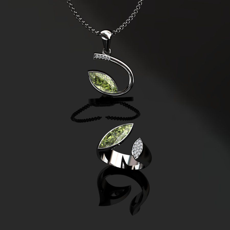 Ring and Pendant 3D print model_9